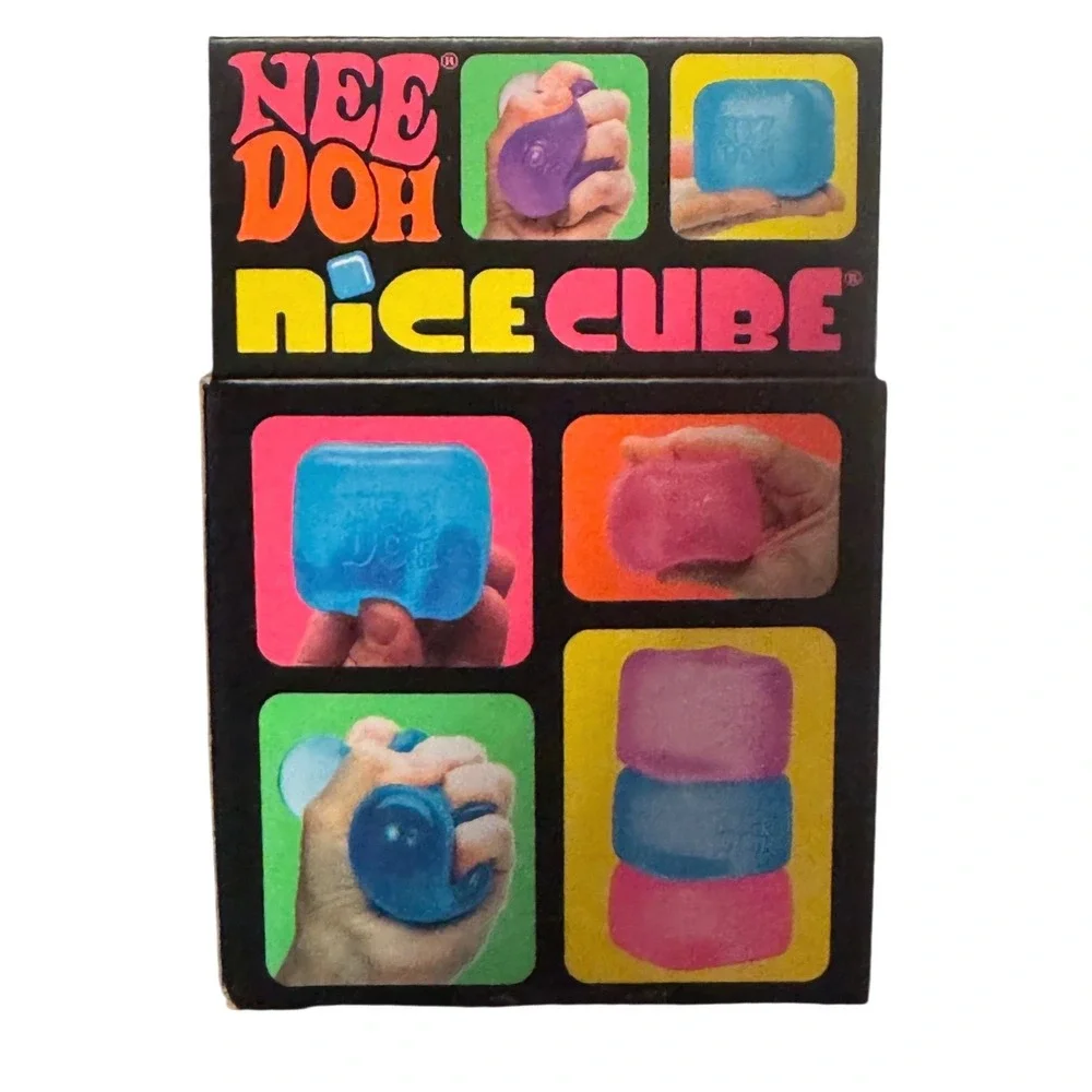 NeeDoh Nice Cube BLUE Super Solid Squish Schylling Fidget Toy NIB 2026 Viral - Picture 3 of 3